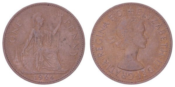 GREAT BRITAIN 1 penny 1964 VF