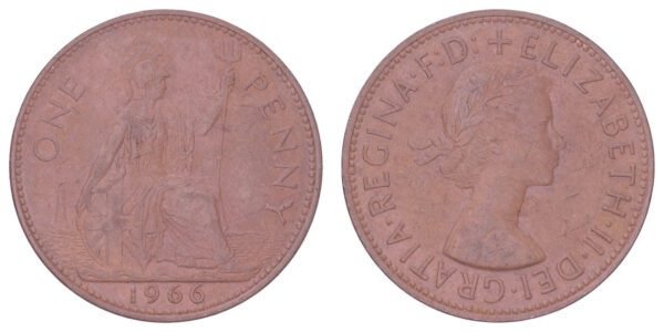 GREAT BRITAIN 1 penny 1966 VF