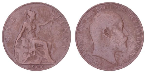 GREAT BRITAIN 1 penny 1906 VF-
