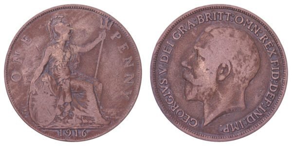 GREAT BRITAIN 1 penny 1916 VF-