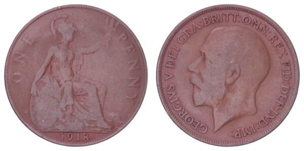 GREAT BRITAIN 1 penny 1918 VF-