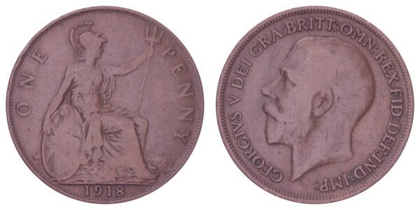 GREAT BRITAIN 1 penny 1918 VF-