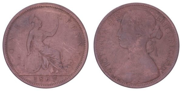 GREAT BRITAIN 1 penny 1867 F+