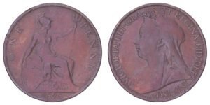 GREAT BRITAIN 1 penny 1898 F+