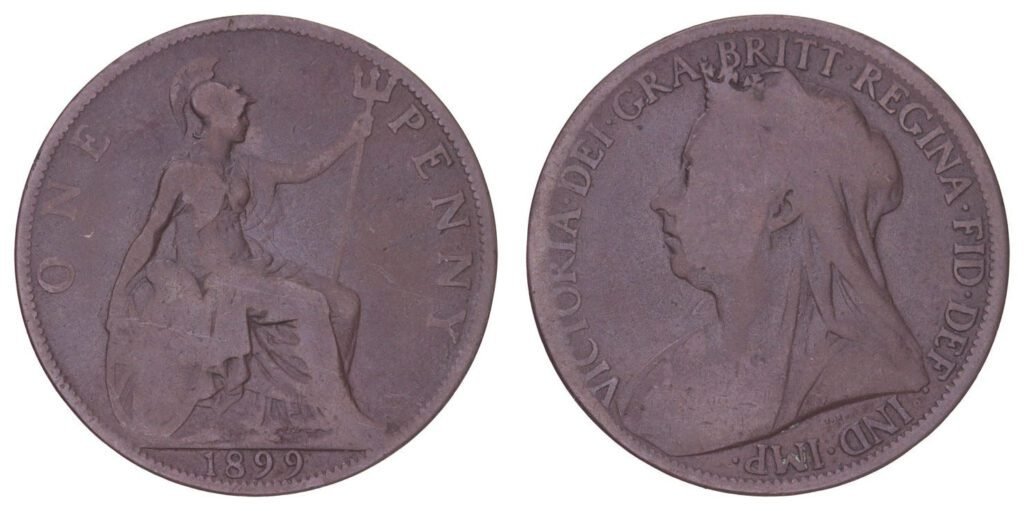 GREAT BRITAIN 1 penny 1899 F+