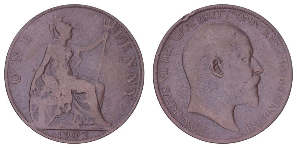 GREAT BRITAIN 1 penny 1902 F+