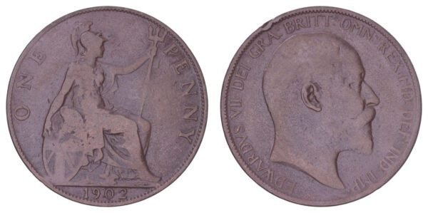 GREAT BRITAIN 1 penny 1902 F+