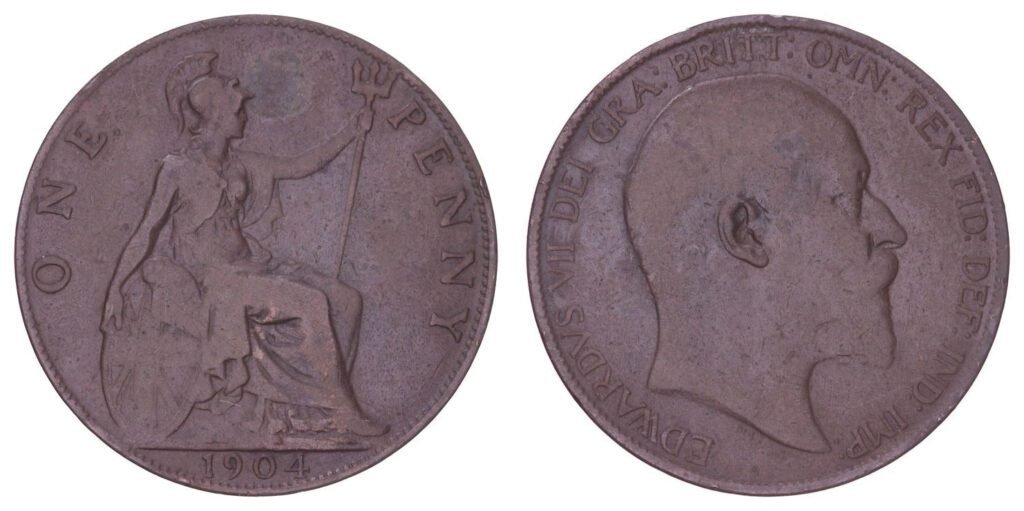 GREAT BRITAIN 1 penny 1904 F+