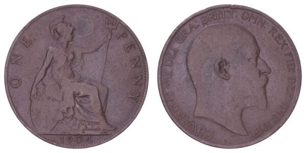 GREAT BRITAIN 1 penny 1904 F+