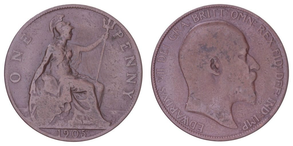 GREAT BRITAIN 1 penny 1905 F+