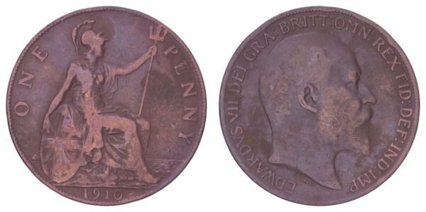 GREAT BRITAIN 1 penny 1910 F+
