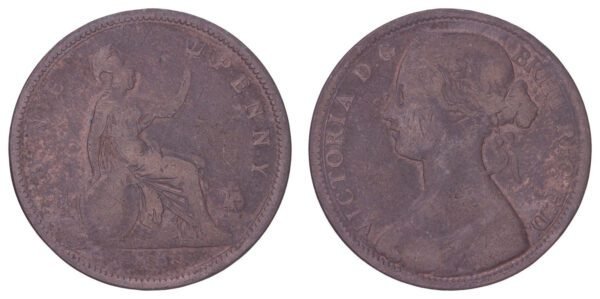 GREAT BRITAIN 1 penny 1862(?) F