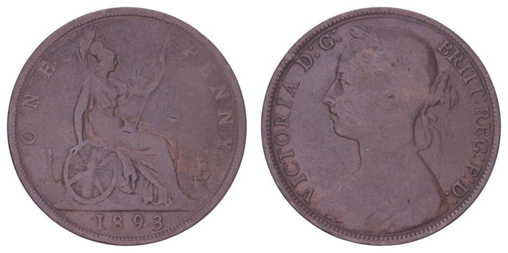 GREAT BRITAIN 1 penny 1893 F