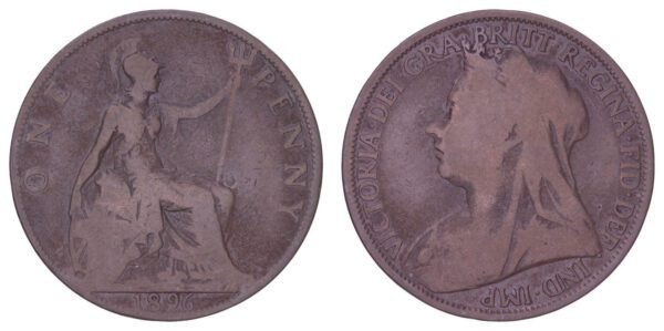 GREAT BRITAIN 1 penny 1896 F