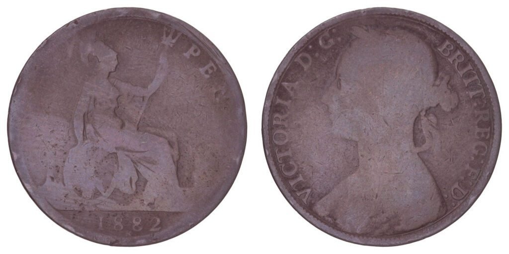 GREAT BRITAIN 1 penny 1882 F-