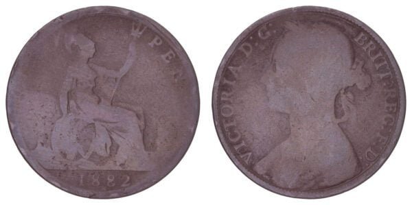 GREAT BRITAIN 1 penny 1882 F-