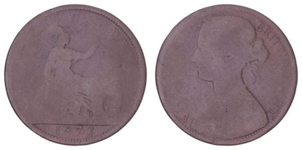 GREAT BRITAIN 1 penny 1872 F-