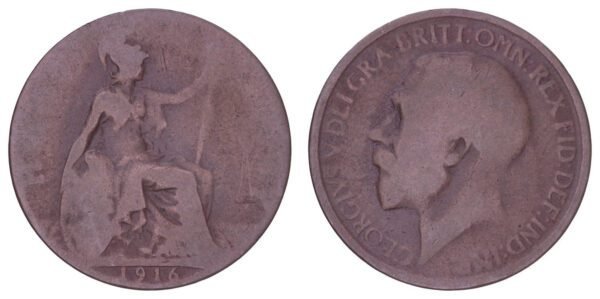 GREAT BRITAIN 1 penny 1916 F-