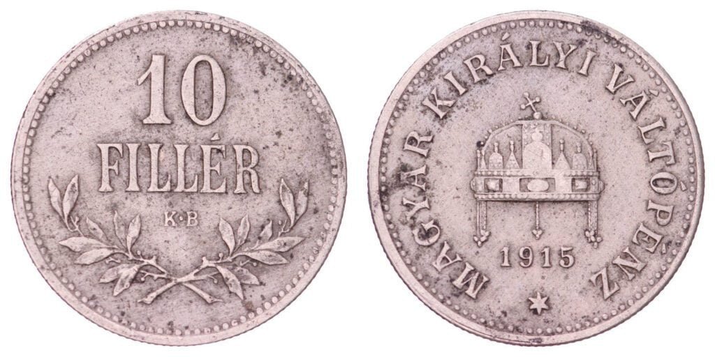 HUNGARY 10 filler 1915 / WWI issue / VF