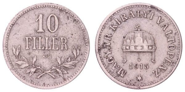 HUNGARY 10 filler 1915 / WWI issue / VF