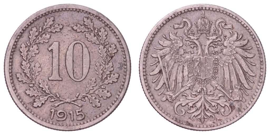 AUSTRIA 10 heller 1915 / Emisión de la Primera Guerra Mundial / MBC