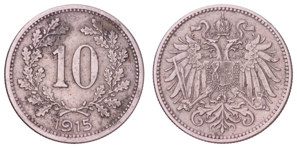 AUSTRIA 10 heller 1915 / Emisión de la Primera Guerra Mundial / MBC
