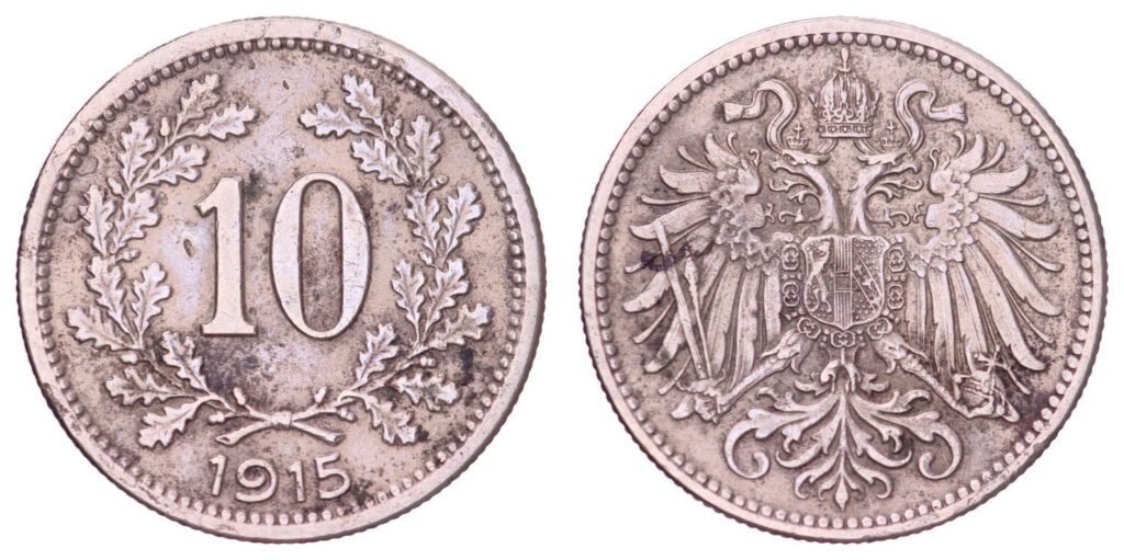 AUSTRIA 10 heller 1915 / Emisión de la Primera Guerra Mundial / MBC