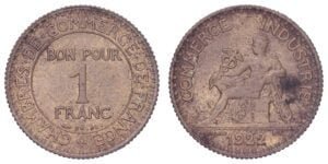 FRANCE 1 franc 1922 / Chambres de Commerce / XF-