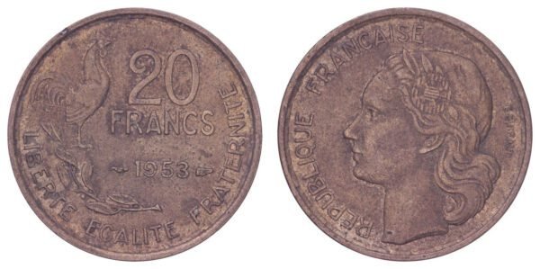FRANCE 20 francs 1953 VF
