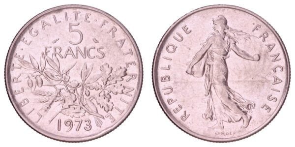 FRANCE 5 francs 1973 XF