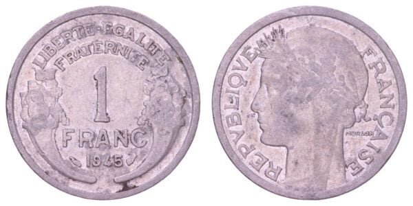 FRANCE 1 franc 1945 VF