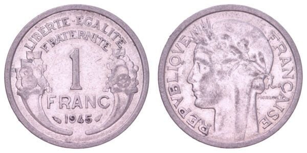 FRANCE 1 franc 1945 VF