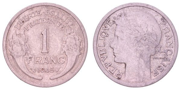 FRANCE 1 franc 1945 VF