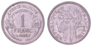FRANCE 1 franc 1945 VF