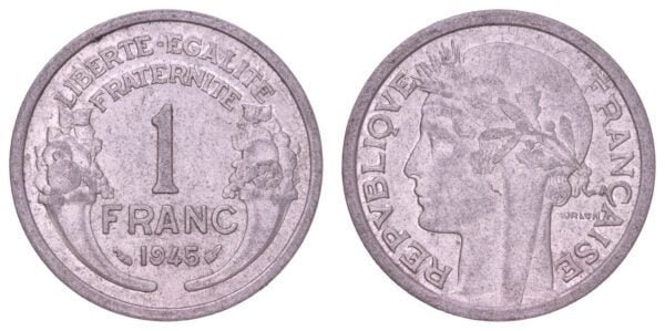 FRANCE 1 franc 1945 VF