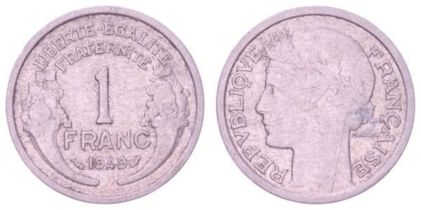 FRANCE 1 franc 1949 VF