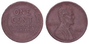 UNITED STATES OF AMERICA 1 cent 1945 / Lincoln Wheat Cent / VF