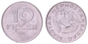 HUNGARY 10 filler 1969 XF