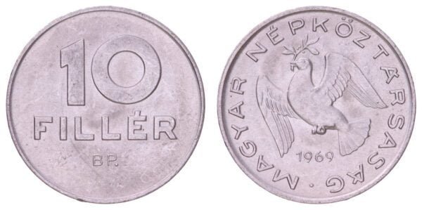 HUNGARY 10 filler 1969 XF