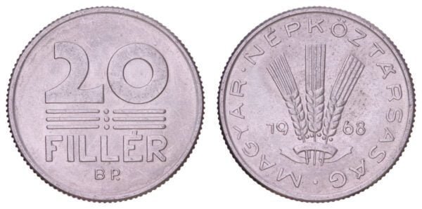 HUNGARY 20 filler 1968 XF