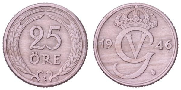 NORWAY 25 ore 1946 VF