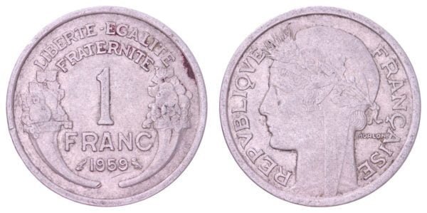 FRANCE 1 franc 1959 VF