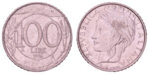 ITALY 100 lire 1996 VF