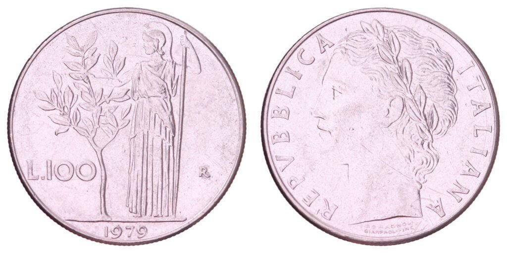 ITALY 100 lire 1979 VF