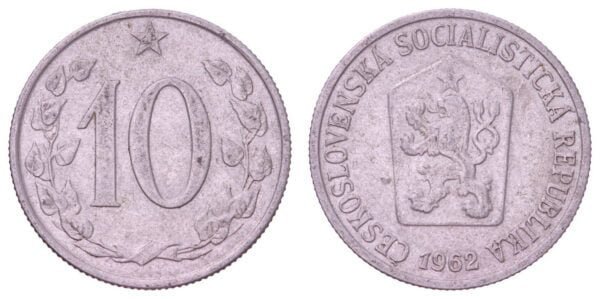 CZECHOSLOVAKIA 10 haleru 1962 VF