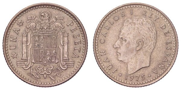 SPAIN 1 peseta 1975(78) XF