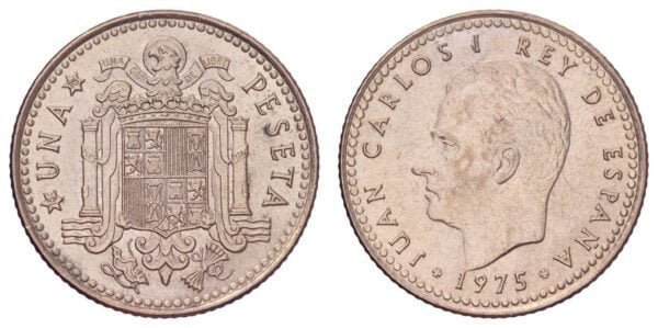 SPAIN 1 peseta 1975(78) XF