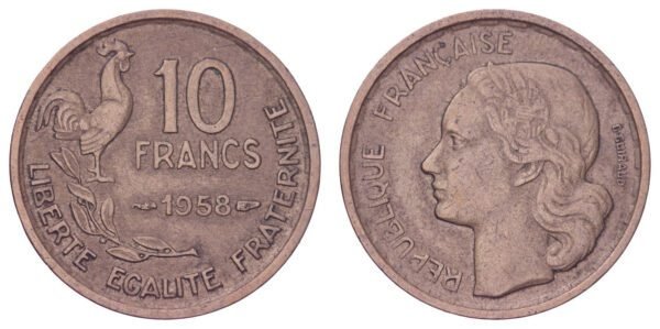 FRANCE 10 francs 1958 VF