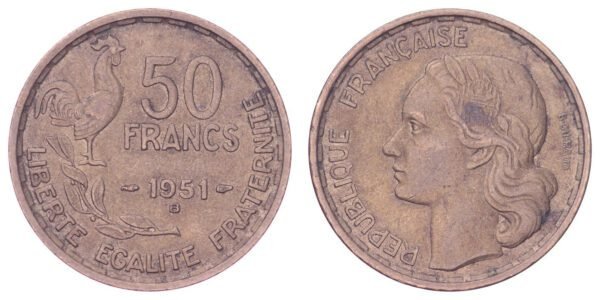 FRANCE 50 francs 1951B VF