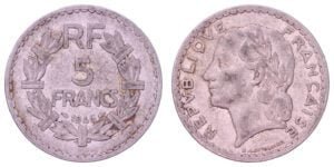 FRANCE 5 francs 1946 VF-